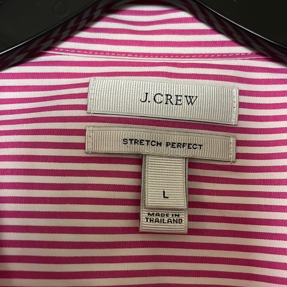 J. Crew Pink Stripes Button Down - Picture 2 of 3